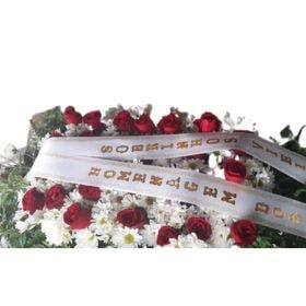 Coroa Fúnebre Rosas Vermelhas e Flores do Campo M