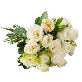 Buquê de 19 Rosas Brancas